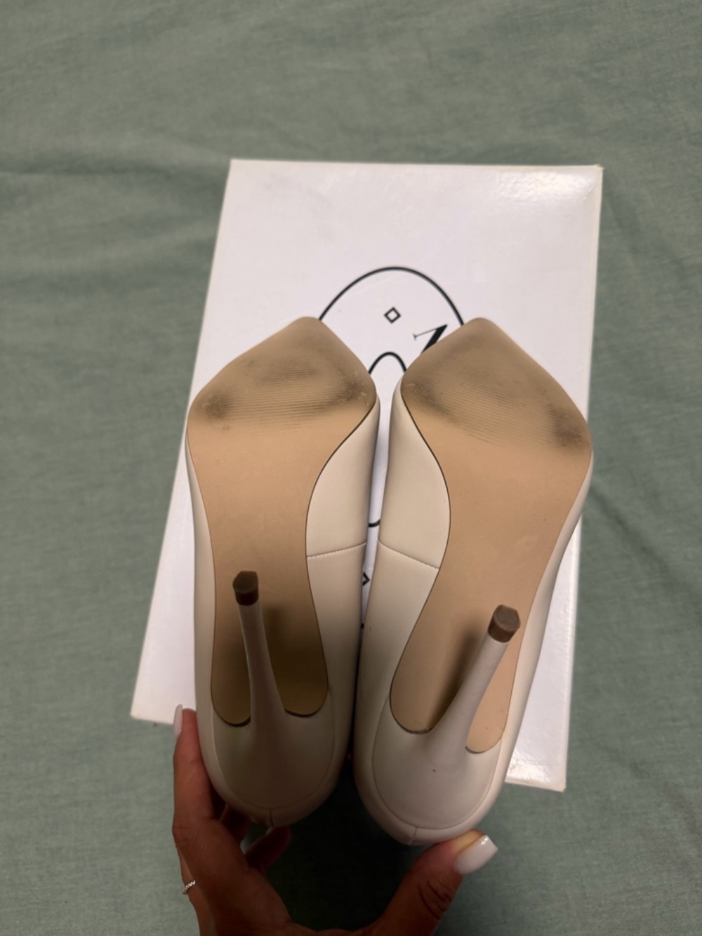 Steve Madden Women's Pointed Toe Pumps in Bone Color - Picture 3 of 4